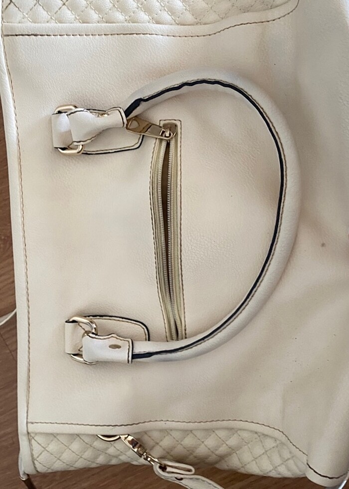 bej deri çanta - Görsel 3