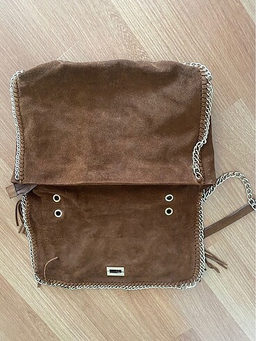 kahverengi gerçek deri kol çantası - Görsel 4