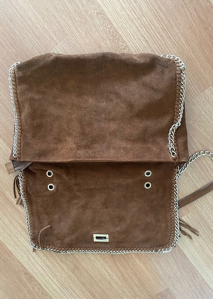 kahverengi gerçek deri kol çantası - Görsel 4