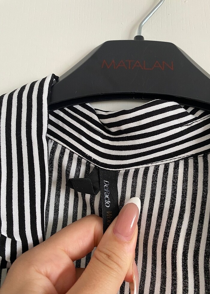 uzun elbise çizgili - Görsel 2