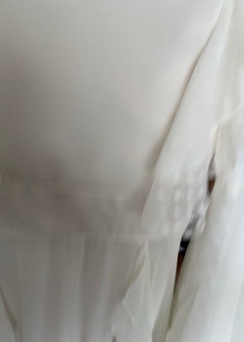 Uzun Kollu Beyaz Vintage A Kesim Gelinlik - Görsel 5