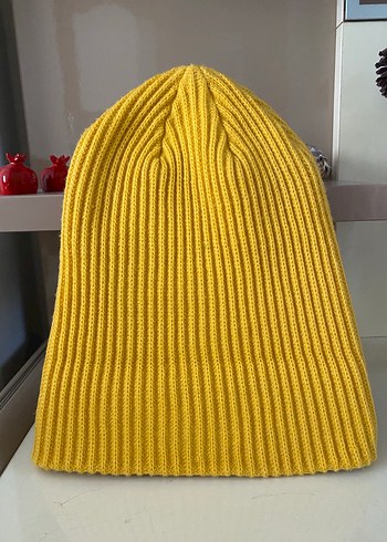 Sarı Kadın Örgü Bere - Görsel 2