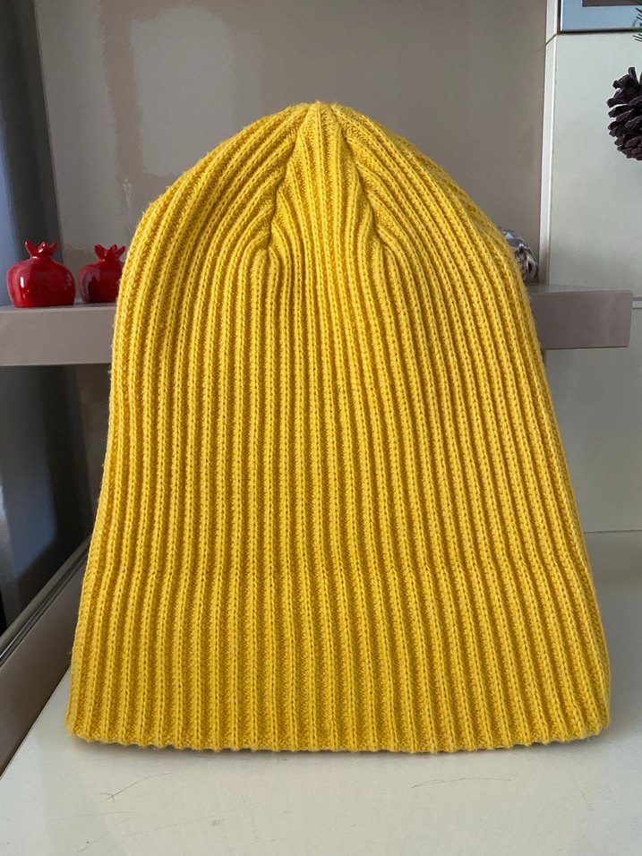 Sarı Kadın Örgü Bere - Görsel 2
