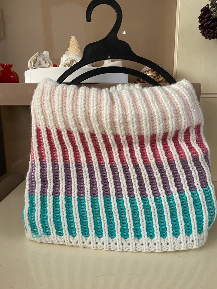 Renkli İşlemeli Örgü Çocuk Bere ve Boyunluk - Görsel 3