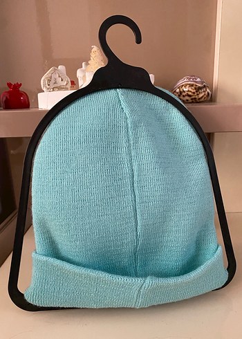 Mavi Örgü Kadın Bere - Görsel 2