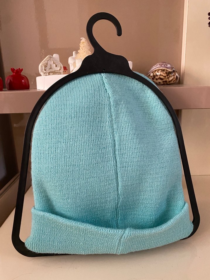 Mavi Örgü Kadın Bere - Görsel 2