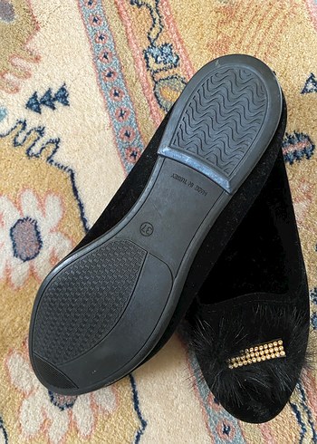 Siyah Tüylü düz ev Kadın Babet - Görsel 3