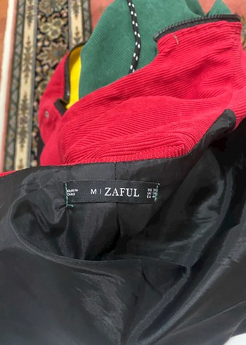 Renkli Kapüşonlu Düğmeli Kadın Ceket - Görsel 5