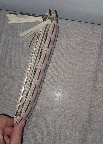 Beden ten rengi Renk Pembe Baskılı Kadın Fermuarlı Cüzdan
