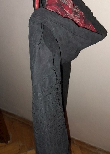 36 Beden siyah Renk Siyah Kadın Street Wear Midi Ceket