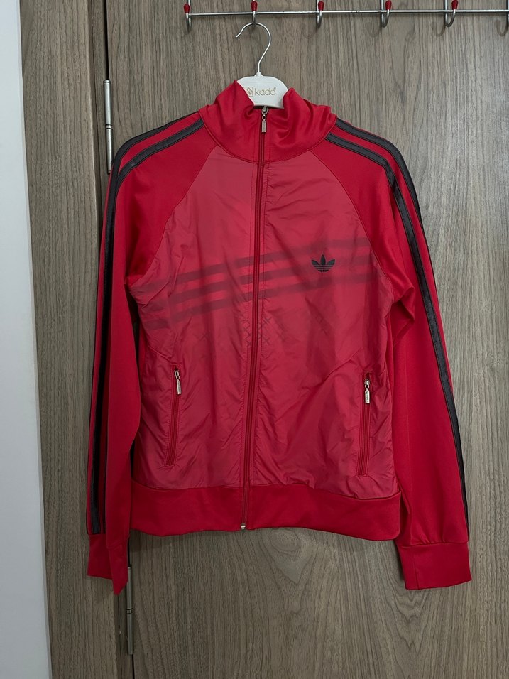 ADİDAS Kırmızı Fermuarlı Kadın Eşofman Takımı - Görsel 2