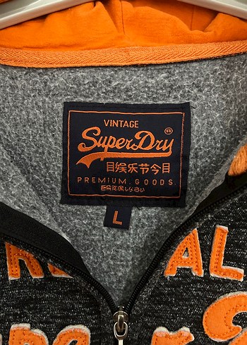 Superdry Gri Fermuarlı Sweatshirt - Görsel 3