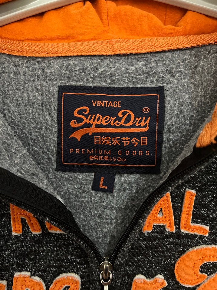 Superdry Gri Fermuarlı Sweatshirt - Görsel 3