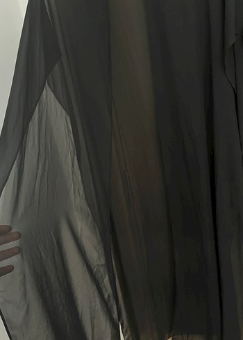 Siyah Uzun Kollu Salaş Kadın Abiye/Elbise 2 Parça - Görsel 5