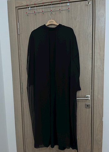 Siyah Uzun Kollu Salaş Kadın Abiye/Elbise 2 Parça - Görsel 2