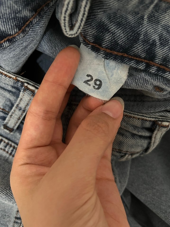 Kargo Pantolon Yüksek Bel Gri Bol Kesim Midi Kadın Kot Pantolon - Görsel 2