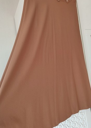 kahverengi Uzun Kadın Etek - Görsel 2