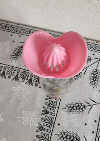 Pastel Pembe Dekoratif Cam sürahi - Görsel 2