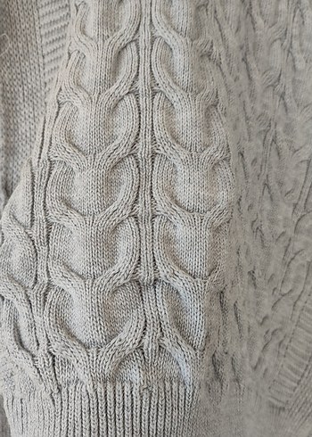 Gri Örgü Kadın Süveter Yelek - Görsel 2