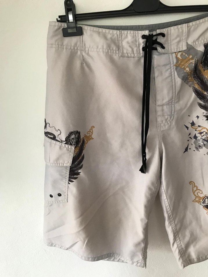 Gri Baskılı Erkek Şort - Görsel 2