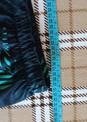 Erkek Siyah-Yeşil Bağcıklı Şort - Görsel 7