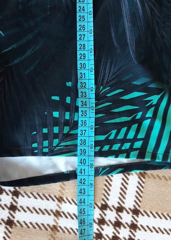 Erkek Siyah-Yeşil Bağcıklı Şort - Görsel 8