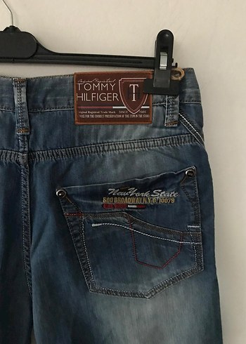 Orijinal Erkek Mavi Denim Bermuda Kot Şort - Görsel 6