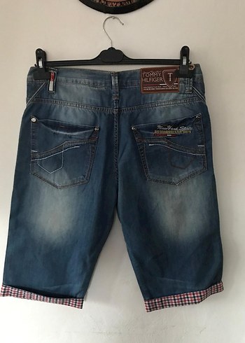 Orijinal Erkek Mavi Denim Bermuda Kot Şort - Görsel 7
