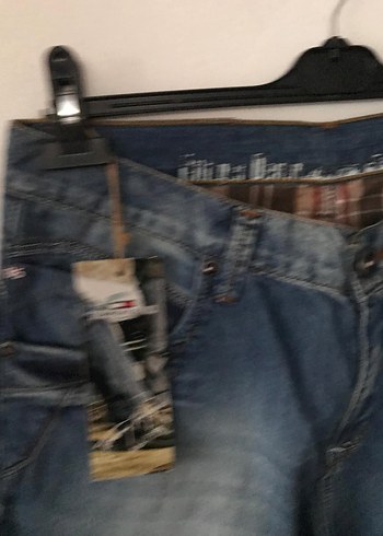 Orijinal Erkek Mavi Denim Bermuda Kot Şort - Görsel 4