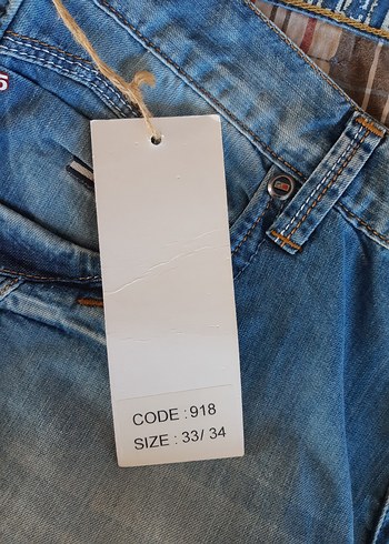 Orijinal Erkek Mavi Denim Bermuda Kot Şort - Görsel 14
