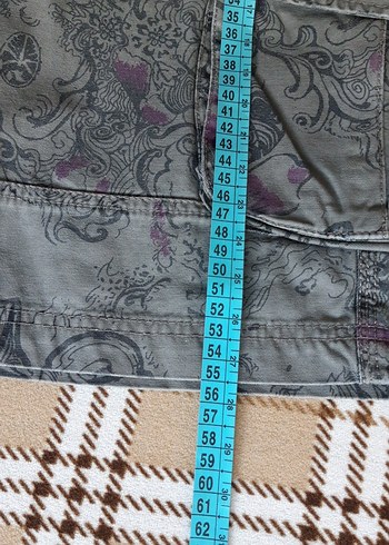 Gri Kamuflaj Desenli Rock Punk Erkek Şort - Görsel 11