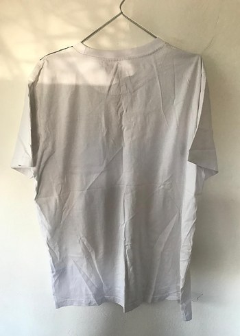 Beyaz Baskılı Oversize Erkek Tişört - Görsel 7