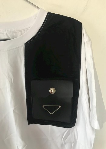 Beyaz Baskılı Oversize Erkek Tişört - Görsel 5