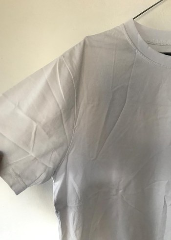 Beyaz Baskılı Oversize Erkek Tişört - Görsel 8