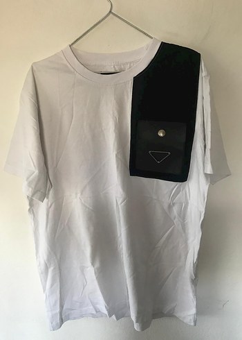 Beyaz Baskılı Oversize Erkek Tişört - Görsel 3