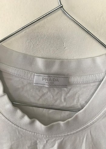 Beyaz Baskılı Oversize Erkek Tişört - Görsel 10