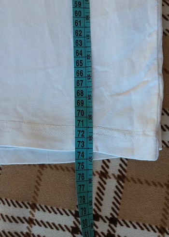 Beyaz Baskılı Oversize Erkek Tişört - Görsel 12