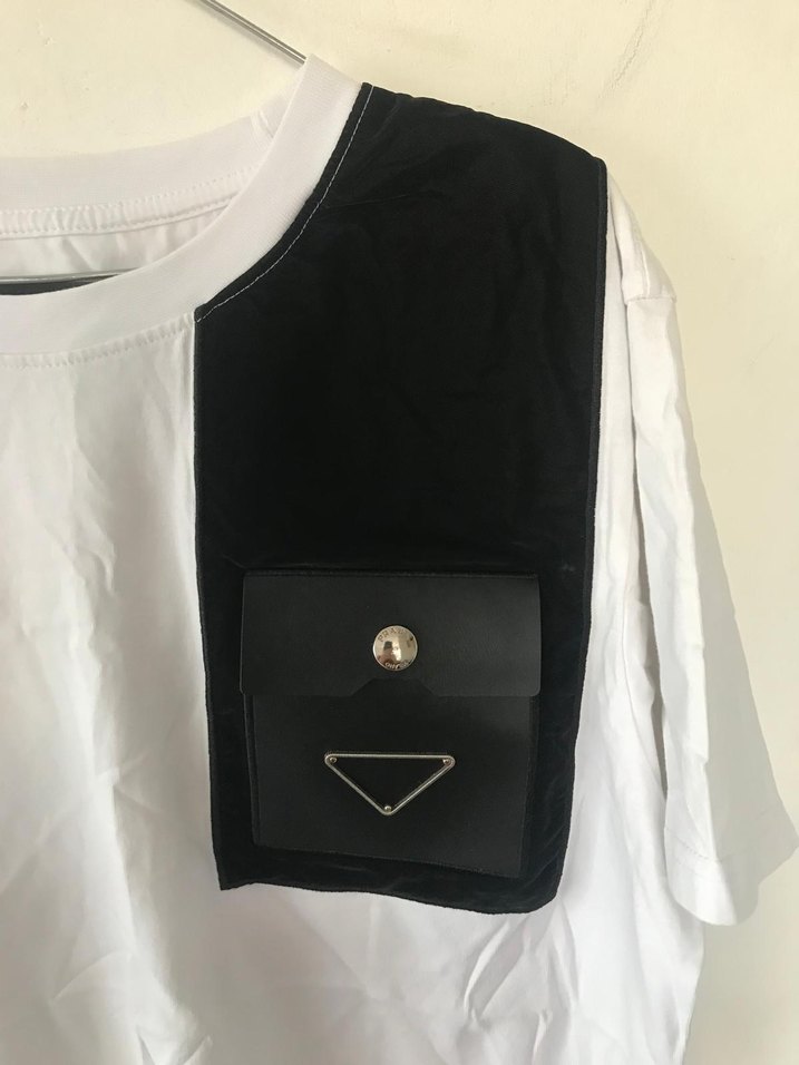 Beyaz Baskılı Oversize Erkek Tişört - Görsel 5