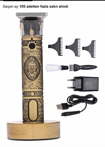 Powertec TR-1818 Profesyonel Şarjlı Altın Renk Traş Makinesi - Görsel 2