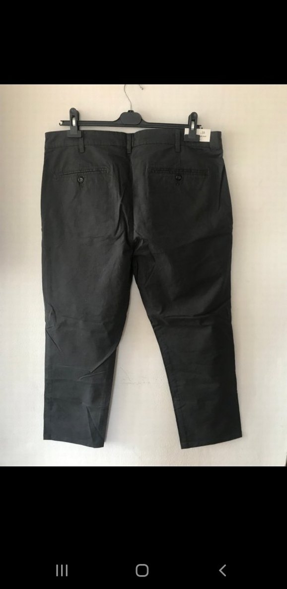 38 - 33 Gri Erkek Regular Fit Ofis Pantolonu - Görsel 5