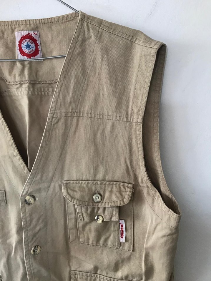 Bej Düğmeli Erkek Avcı  Yelek - Görsel 4