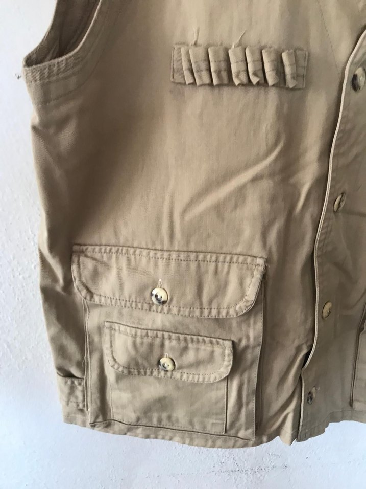 Bej Düğmeli Erkek Avcı  Yelek - Görsel 2