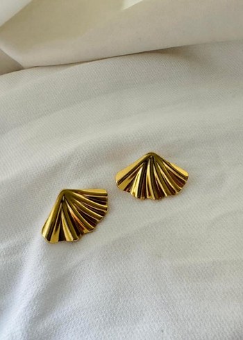 Deniz Kabuğu Gold Küpe