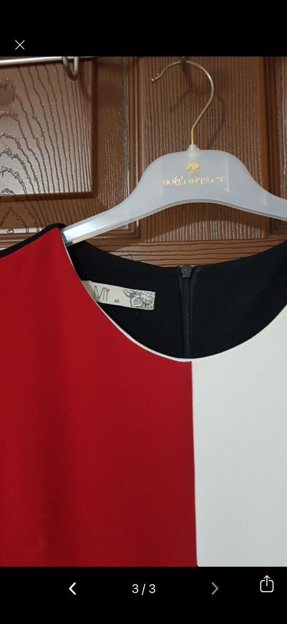 Mî marka üç renkli elbise - Görsel 3