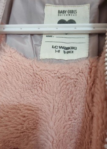 Gri Peluş Detaylı Kız Çocuk montu - Görsel 3