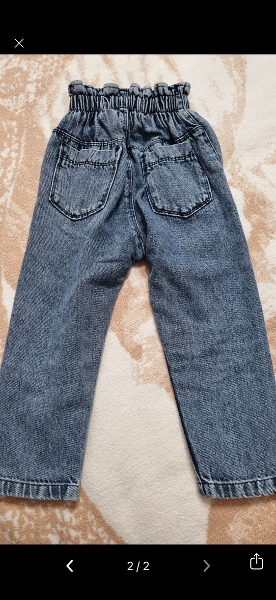 Zara muadili yüksel bel kız çocuk pantolon - Görsel 2