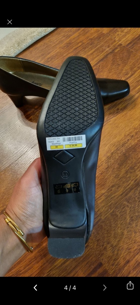 38 numara siyah deri ayakkabı - Görsel 4