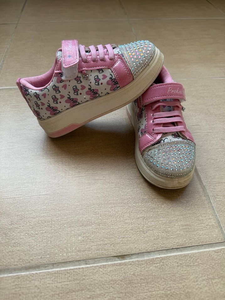 Pembe Payetli Kız Çocuk Spor Ayakkabı - Görsel 2