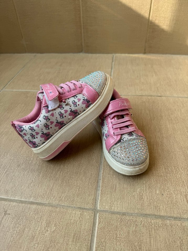 Pembe Payetli Kız Çocuk Spor Ayakkabı - Görsel 5