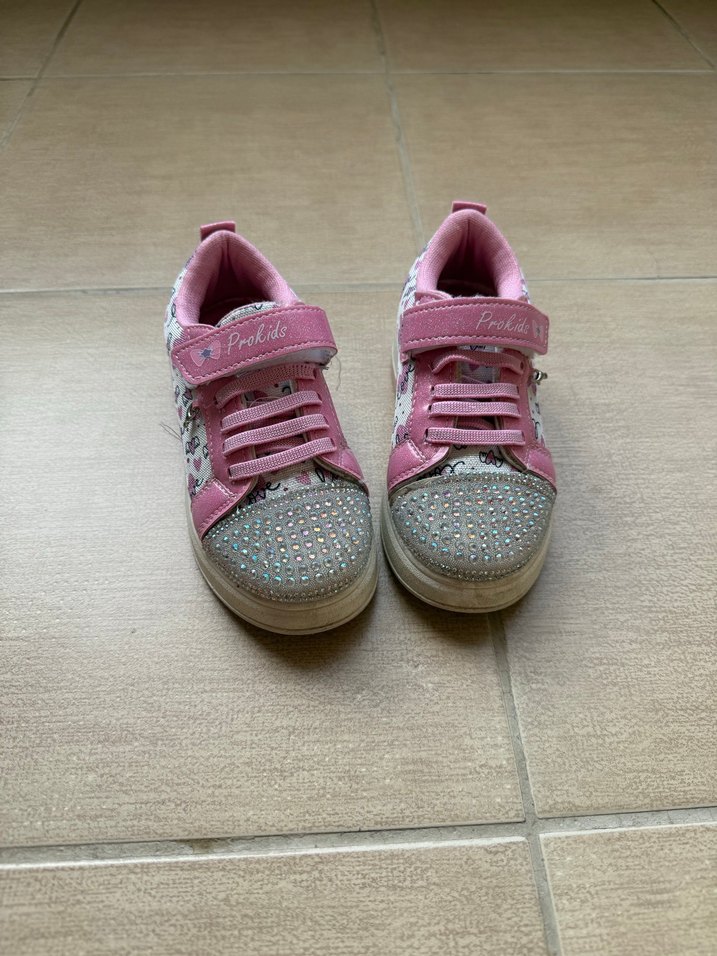 Pembe Payetli Kız Çocuk Spor Ayakkabı - Görsel 3